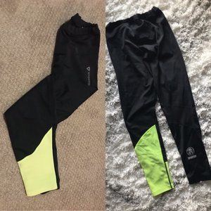 Reebok Black/Yellow Dri-fit full leggings